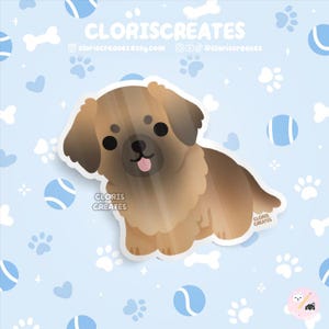 Leonberger Dog Breed Waterproof Vinyl Sticker | Kawaii Chibi Animal Art Decal | Cute Cartoon Puppy Pet Memorial Gift