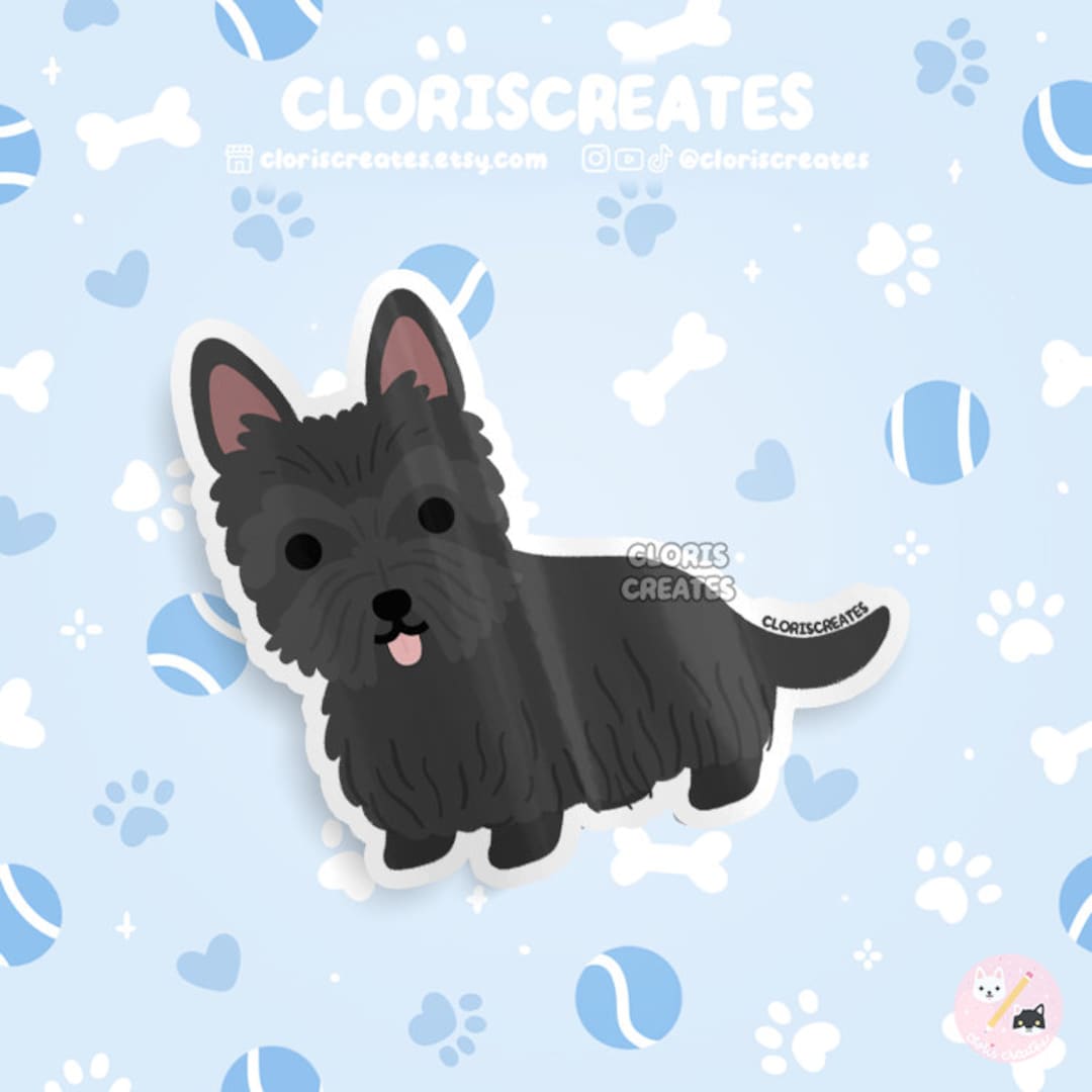 Scottish Terrier Black Scottie Dog Breed Waterproof Vinyl