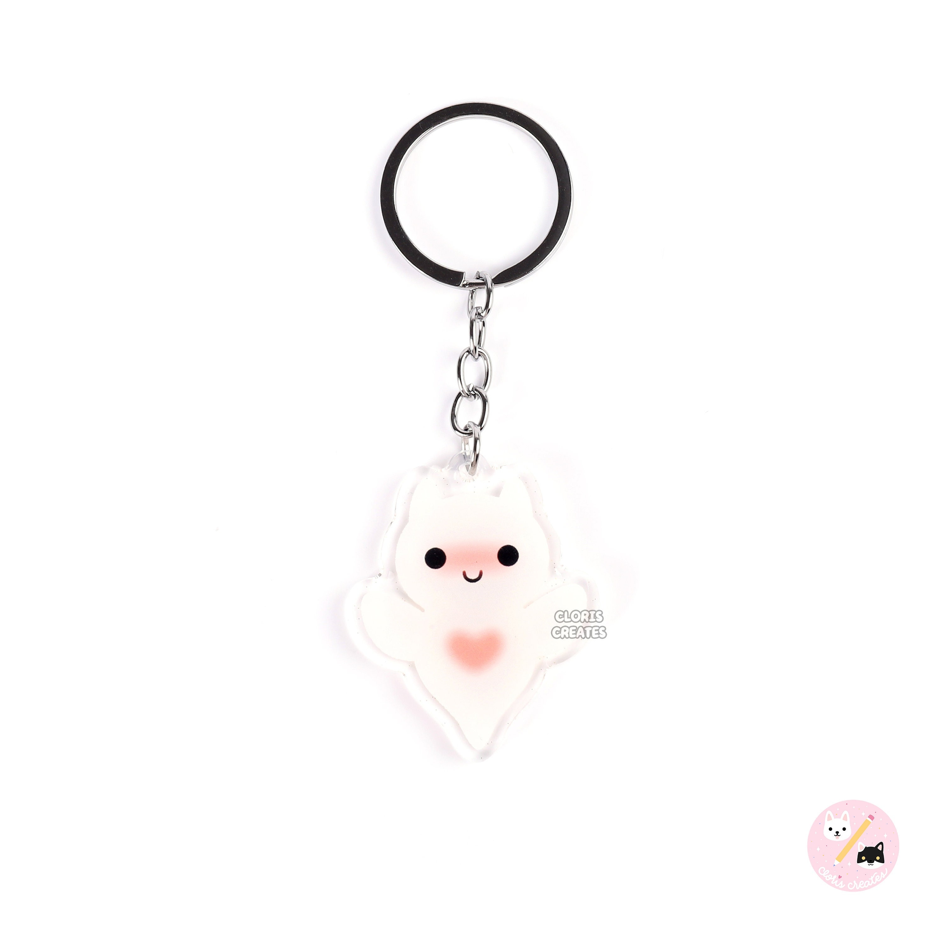 Sea Angel Acrylic Glitter Keychain | Kawaii Chibi Ocean Marine