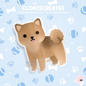 Finnish Spitz Dog Breed Waterproof Vinyl Sticker | Kawaii Chibi Art Animal Lover Laptop Decal | Cute Cartoon Puppy Pet Loss Memorial Gift