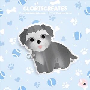 Irish Wolfhound Dog Breed Waterproof Vinyl Sticker | Kawaii Chibi Animal Art Decal | Cute Cartoon Puppy Pet Memorial Gift