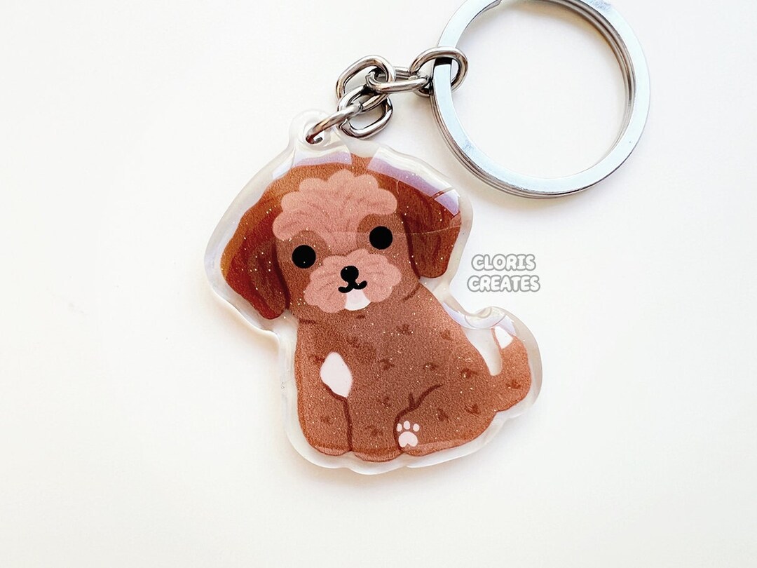 Cavapoo Cavoodle Acrylic Mixed Dog Breed Keychain Cartoon - Etsy