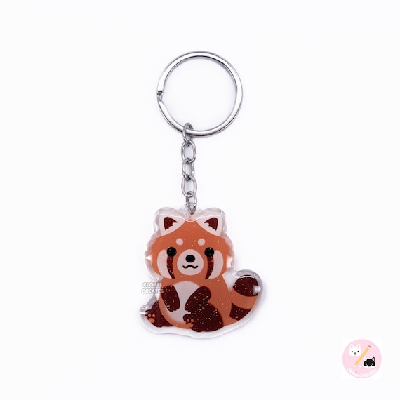 Soimoiny Cute Keychain Kawaii Panda Keychian PVC Animal Pendant Bag Charms  Wrist Strap Keyring with Clip Gold (Pink-with Bell), One Size at   Women's Clothing store