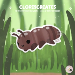 Ant Insect Bug Waterproof Die Cut Sticker | Kawaii Chibi Art Laptop Water Bottle Decal | Cute Cartoon Exotic Pet Animal Entomologist Gift