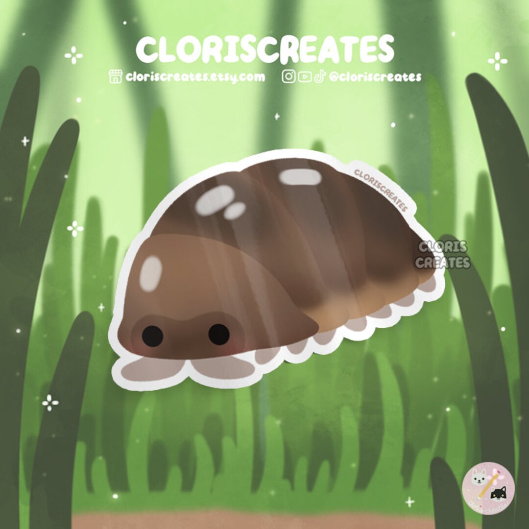 Giant Canyon Isopod Brown Roly Poly Waterproof Die Cut Sticker | Kawaii ...