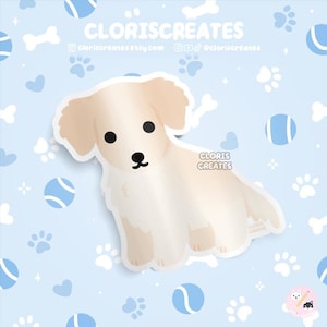 Borzoi Dog Breed Waterproof Vinyl Sticker | Kawaii Chibi Animal Art Decal | Cute Cartoon Puppy Pet Memorial Gift