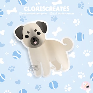 Anatolian Shepherd Turkish Kangal Dog Breed Waterproof Vinyl Sticker | Kawaii Chibi Animal Decal | Cute Cartoon Puppy Pet Loss Memorial Gift