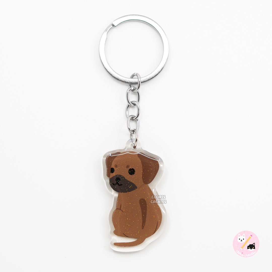 Rhodesian Ridgeback Dog Breed Acrylic Keychain | Cartoon Kawaii Art ...
