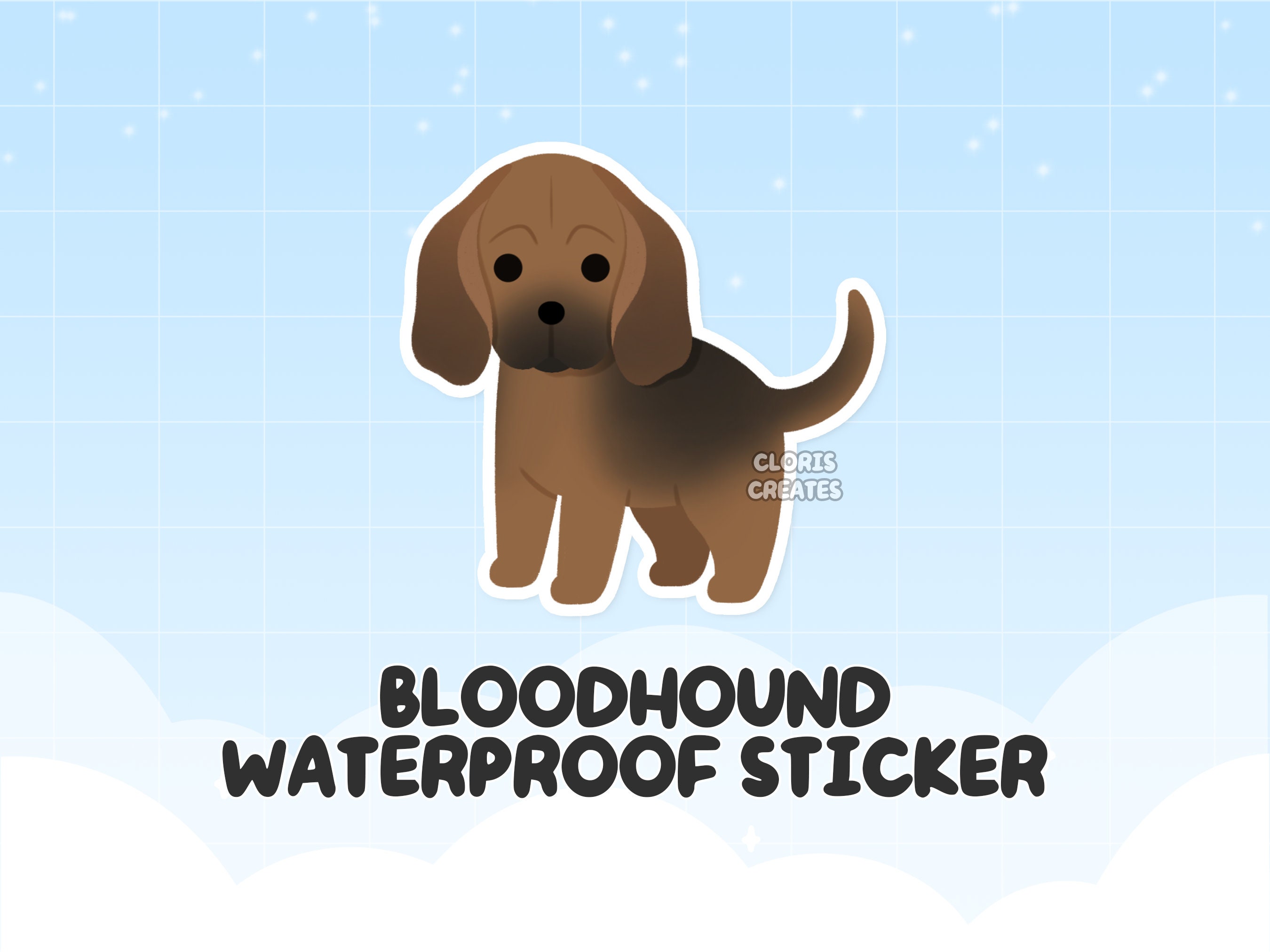 Bloodhound Die Cut Sticker Kawaii Chibi Waterproof Decal for - Etsy Singapore Bloodhound Die Cut Sticker Kawaii Chibi Waterproof Decal for - Etsy Singapore