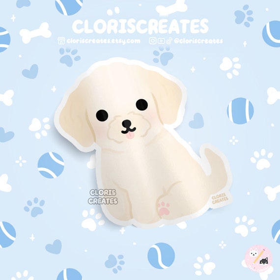 Maltipoo Maltese Poodle Mix Dog Breed Waterproof Vinyl Sticker