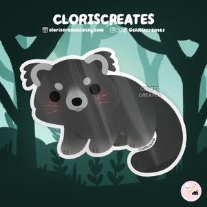 Binturong Bearcat Waterproof Vinyl Sticker | Kawaii Chibi Animal Lover Art Laptop Decal | Cute Cartoon Drawing Zoo Souvenir Wildlife Gift