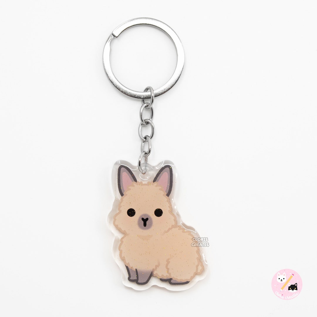 Blue Tort Lionhead Rabbit Acrylic Pet Breed Keychain | Cartoon Kawaii ...