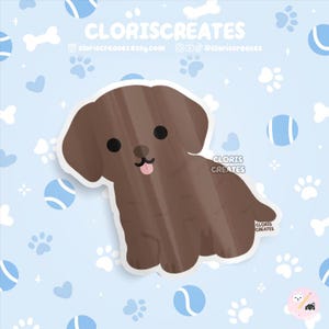 Chesapeake Bay Retriever Dog Breed Waterproof Vinyl Sticker | Kawaii Chibi Animal Art Decal | Cute Cartoon Puppy Pet Memorial Gift