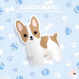 Red Rat Terrier Dog Breed Waterproof Vinyl Sticker | Kawaii Chibi Animal Art Laptop Decal | Cute Cartoon Rescue Puppy Pet Loss Memorial Gift