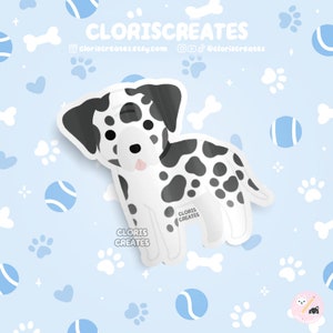 Flopped Harlequin Great Dane Dog Breed Waterproof Vinyl Sticker | Kawaii Chibi Animal Art Decal | Cute Cartoon Puppy Pet Loss Memorial Gift