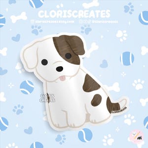 Brindle Spotted American Bulldog Dog Bully Breed Waterproof Vinyl Sticker | Kawaii Animal Decal | Cute Cartoon Brown Pitbull Puppy Pet Gift