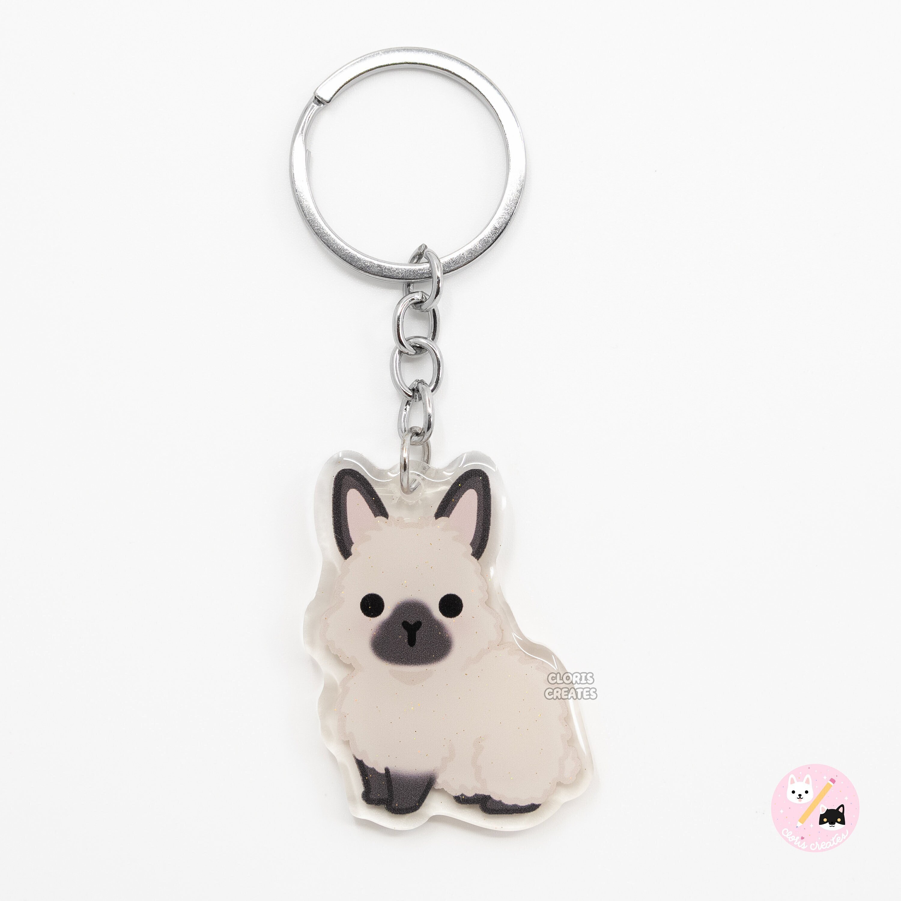Sable Point Lionhead Rabbit Sable Point Lionhead Rabbit Acrylic Pet Breed Keychain | Cartoon Kawaii ...