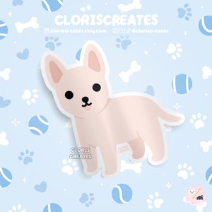 Pink American Hairless Terrier Dog Breed Waterproof Vinyl Sticker | Kawaii Chibi Animal Art Decal | Cute Cartoon Puppy Pet Memorial Gift