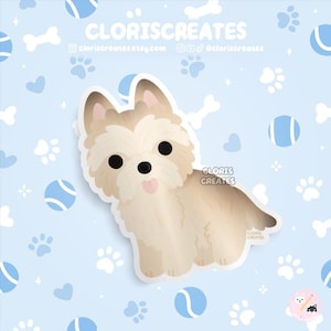 Berger Picard Dog Breed Waterproof Vinyl Sticker | Kawaii Chibi Animal Art Decal | Cute Cartoon Puppy Pet Memorial Gift