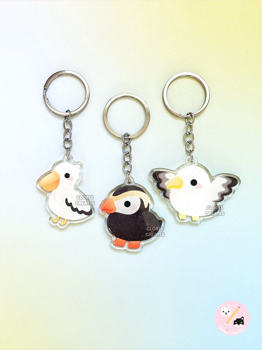 エトピリカ アクリル グリッター キーホルダー | かわいいチビ
