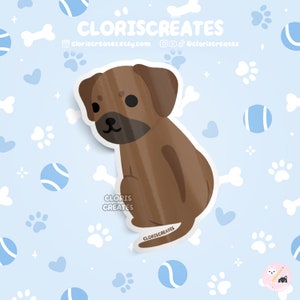Rhodesian Ridgeback Dog Breed Waterproof Vinyl Sticker | Kawaii Chibi Animal Art Laptop Decal | Cute Cartoon Puppy Pet Loss Memorial Gift