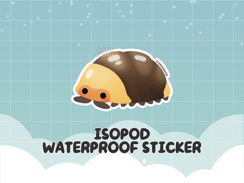 Rubber Ducky Isopod Brown Roly Poly Waterproof Die Cut Sticker Etsy