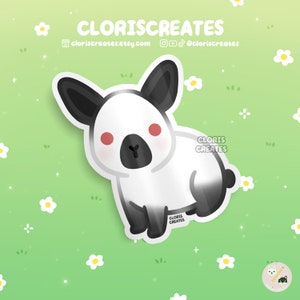 Californian Rabbit Waterproof Vinyl Sticker | Kawaii Chibi Animal Lover Art Water Bottle Decal | Cute Cartoon Pet Bunny Loss Memorial Gift