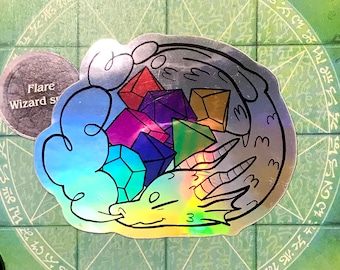 Dice Hoarder Holographic Sticker