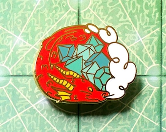 Roter Drache Emaille Pin
