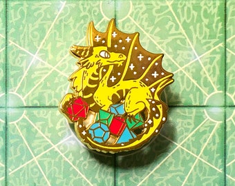 Goldener Drache Emaille Pin