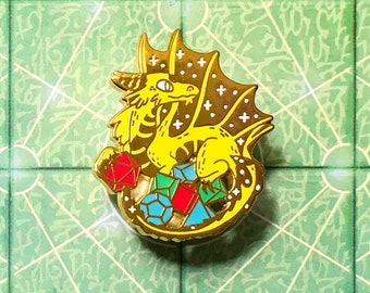 Gold Dragon Enamel Pin