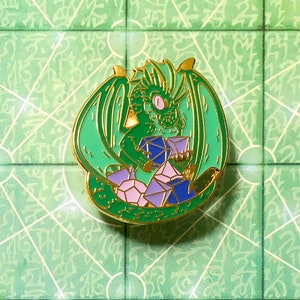 Green Dragon Enamel Pin
