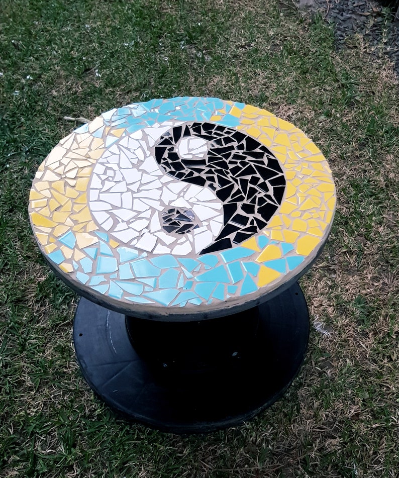Mosaic Cable Spool Coffee Table Etsy Australia