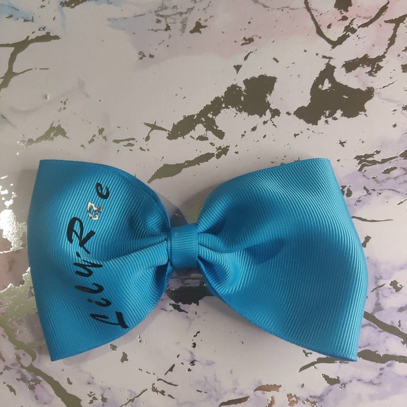 hair bows for girls Personalised ribbon bow name bows