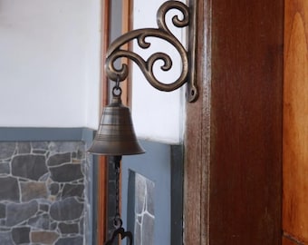 Traditional Butlers Bell Kit With Solid Heavy Cast Brass Pull