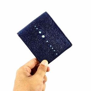 Artículo raro Cartera para hombre Stingray Tiger Leather Limited Azul marino Bifold New Christmas New Year Gift