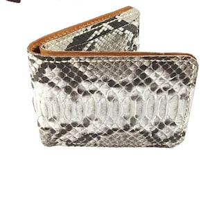 Men's Wallet Full Natural Python Snake Skin Hand Sewing Handmade New Exclusive Christmas New Year Gift