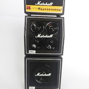 Miniature Amplifier  Amp 3 Model Scale Mini Figure Stack Replica Bass Lead