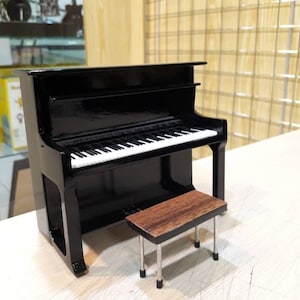 Exclusive Classic BLACK Piano Miniature Mini Figure Music Instrument Signature Display Special Gift