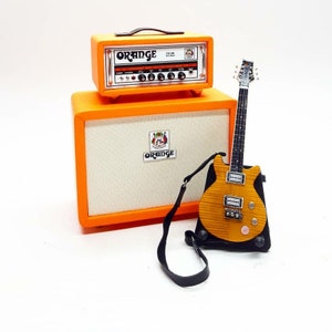 Miniature Sound Amplifier Rocker and Guitar 1/12 Music Instrument Mini Figure Display and Gift