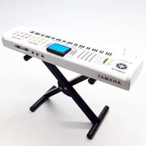 Miniature Keyboard White Replica Instrument Musical Display  Mini Gift