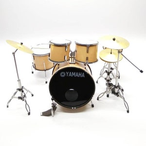 Miniature Drum set Natural Beige Musical Instruments Display Exclusive Father gift