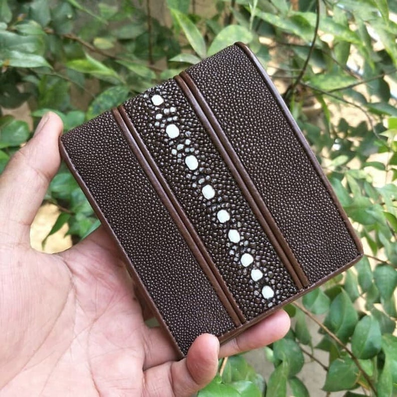 Genuine Stingray Skin Rodeo Checkbook Leather Wallet