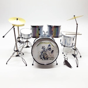 Miniatuur drumstel Silver Rock muziekinstrument display cadeau