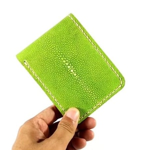 Annuncio speciale per Christine Hall_Portafoglio lungo personalizzato in pelle di razza verde neon, garanzia originale, fatto a mano, regalo esotico speciale