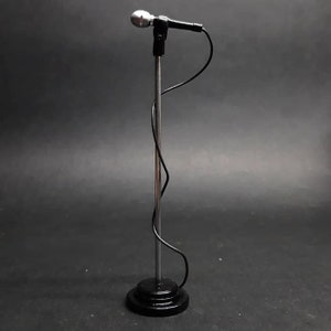4 Pcs Miniature Microphone complements miniature musical instruments Display