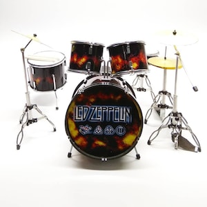 Miniatuur drumstel Fire Rock Star Band kenmerkend muziekinstrumentdisplay