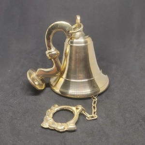 Doorbell Antique Vintage Doorbell Brass Bell with Kapstok Stem Pattern Accessories Handmade