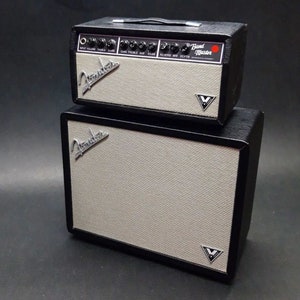 Miniature Amplifier Sound Grey 2 stack Display Gift INstrument Music 1/6