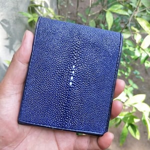 Nieuwe mannen portemonnee stingray huid MARINE lederen portemonnee bifold originele echte geschenken kerst nieuwjaar